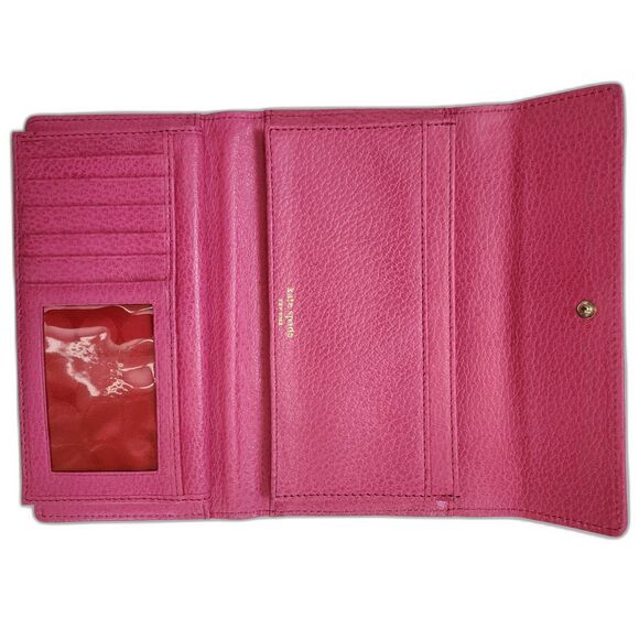 Kate Spade New York maria fuchsia Leather Fabric wallet and Box - Picture 6 of 13